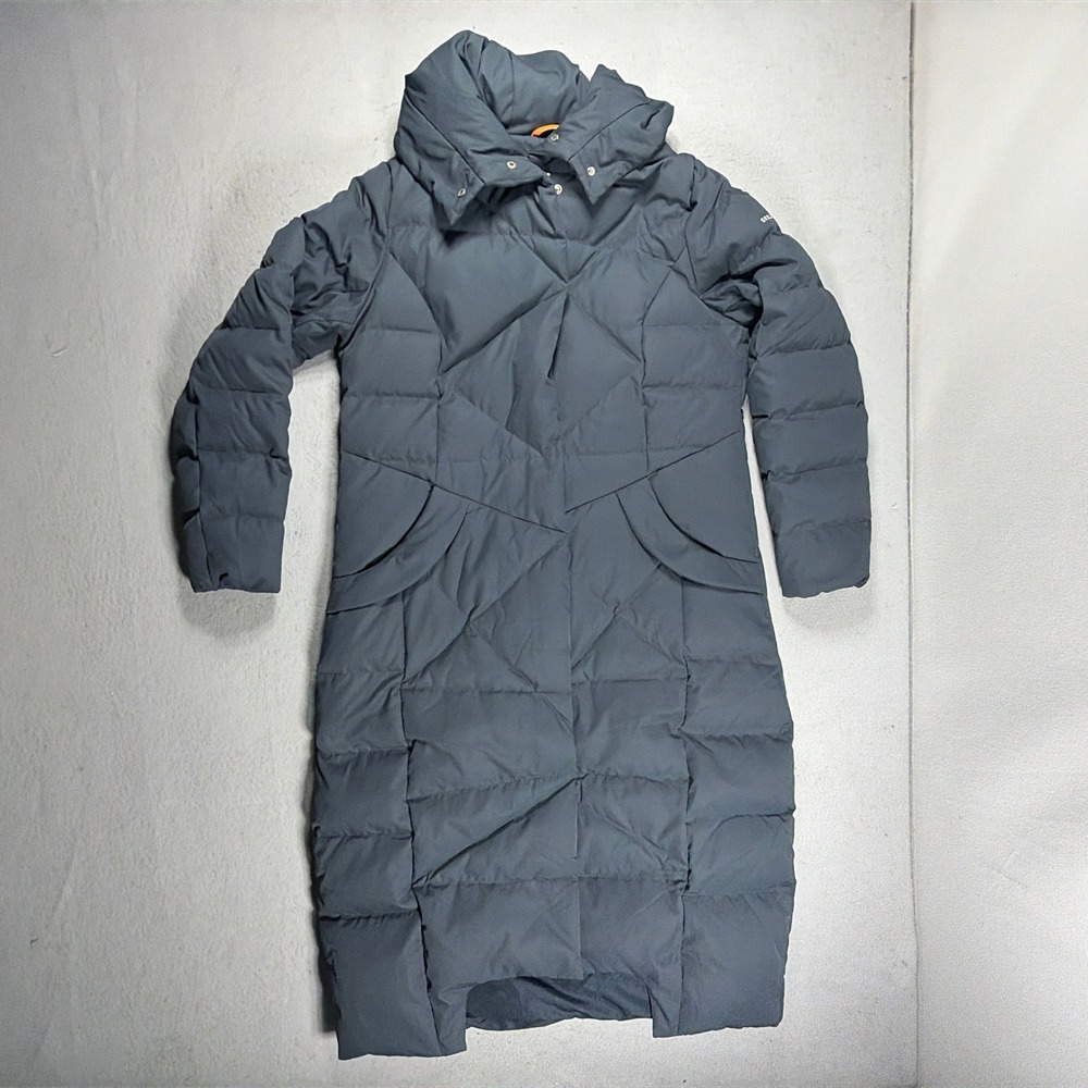 Orolay Down Puffer Coat Women Medium Long Hooded Quilted Gray Winter Parka - Picture 6 of 13